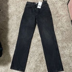 Zara Black Straight leg jeans